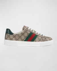 Gucci - Ace GG Supreme Canvas & Leather Sneaker - Lyst