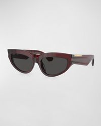 Burberry - Beveled Acetate & Plastic Cat-Eye Sunglasses - Lyst