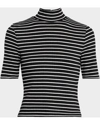 Rag & Bone - The Knit Stripe Mock-Neck Top - Lyst