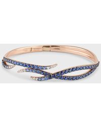 WALTERS FAITH - Asha 18k Rose Gold Sapphire Bangle Bracelet With Diamonds - Lyst