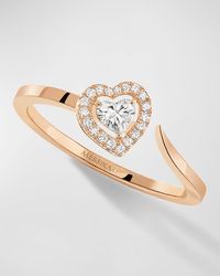 Messika - Joy Couer 18k Pink Gold Heart Ring - Lyst