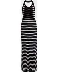 Proenza Schouler - Meryl Striped Matte Viscose Rib Halter Maxi Dress - Lyst