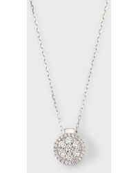 Frederic Sage - 18k Firenze Ii Round Diamond Cluster Pendant Necklace - Lyst