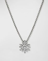 David Yurman - Petite Starburst Diamond Pave Pendant Necklace - Lyst