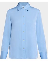 Vince - Classic Button-Front Blouse - Lyst