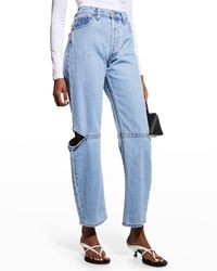 Still Here - Cowgirl Straight Cut-Out Knee Jeans - Lyst