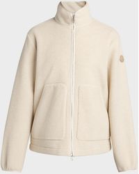 Moncler - Apos;S Fleece Stand Collar Full-Zip Cardigan - Lyst