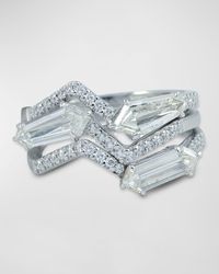 Kavant & Sharart - 18k White Gold 3-row Diamond Ring - Lyst