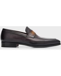 Magnanni - Mckinley Leather Penny Loafers - Lyst