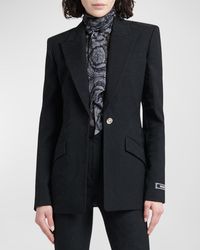 Versace - Baroque Jacquard Single-Breasted Blazer Jacket - Lyst