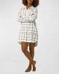 Bedhead - Floral-print Cotton Poplin Sleep Shirt - Lyst