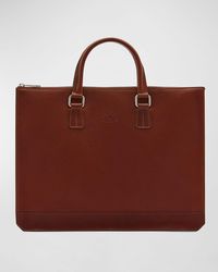 Il Bisonte - Meleto Leather Zip Briefcase Bag - Lyst