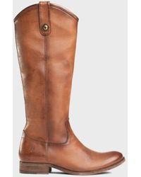 Frye - Melissa Button Leather Tall Riding Boots - Lyst