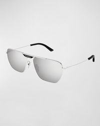 Balenciaga - Bb0298Sm Metal Aviator Sunglasses - Lyst