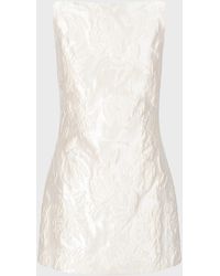 STAUD - Mimi Metallic Brocade Mini Dress - Lyst