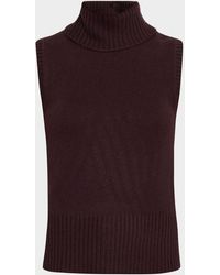 Veronica Beard - Mazzy Cashmere Sleeveless Turtleneck Sweater - Lyst