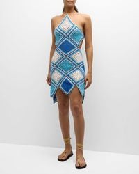 MY BEACHY SIDE - Hand-Crochet Diamond Pattern Tiered Mini Dress - Lyst