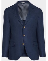 Brunello Cucinelli - Apos;S Wool Flap Pocket Single-Breasted Suit Jacket - Lyst