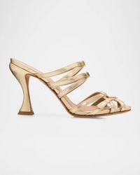 Zimmermann - 85Mm Solstice Metallic Leather Mules - Lyst