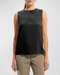 Theory - Silk Straight Shell Top - Lyst