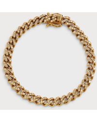 Cassidy Diamonds - 18k Diamond Pave Cuban Link Bracelet - Lyst