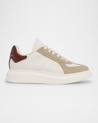 McQueen - Oversized Leather Low-Top Sneakers - Lyst