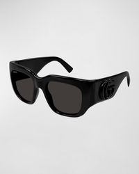 Gucci - GG Plastic Butterfly Sunglasses - Lyst