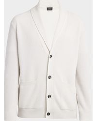 Brioni - Apos;S Cashmere And Wool Ribbed Cardigan - Lyst