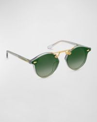 Krewe - Stl Nylon Round Acetate & Metal Alloy Aviator Sunglasses - Lyst