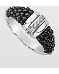 Lagos - Black Caviar Diamond Tapered Ring - Lyst