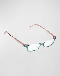 Eyebobs - What Inheritance Semi-Rimless Rectangle Acetate Reader Glasses - Lyst