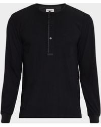 Jonathan Simkhai - Apos;S Jay Ribbed Long-Sleeve Henley T-Shirt - Lyst