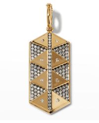 Harwell Godfrey - Yellow Gold Elongated Hexagonal Shield Charm With Diamonds - Lyst