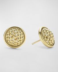 Lagos - Covet 18k Yellow Gold Cavier Stud Earrings - Lyst