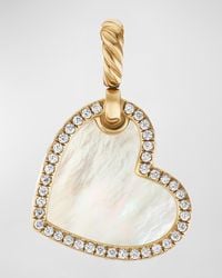 David Yurman - Dy Elements Heart Pendant With Diamonds In 18k Gold, 20.3mm - Lyst