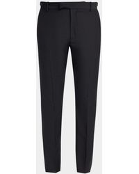 McQueen - Apos;S Waist-Tab Straight Fit Flat-Front Trousers - Lyst