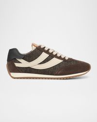 Vince - Oasis Runner Mixed Leather Low-Top Sneakers - Lyst