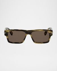 Fendi - Apos;S Selleria Acetate Rectangle Sunglasses - Lyst