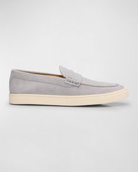 Brunello Cucinelli - Suede Moccasin Penny Loafers - Lyst