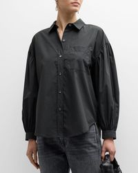 Rails - Janae Balloon-Sleeve Button-Front Shirt - Lyst