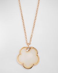 Pasquale Bruni - Petit Joli 18K Rose Pendant Necklace With Mother-Of-Pearl And Diamonds - Lyst