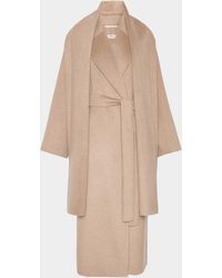 Max Mara - Carisma Wool-Cashmere Wrap Coat With Scarf - Lyst