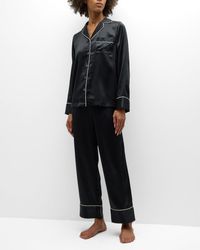 Neiman Marcus - Long Silk Charmeuse Pajama Set - Lyst