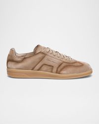 Santoni - Dbs Oly Low-Top Suede Sneakers - Lyst