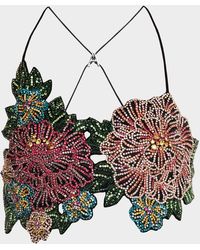 Area - Crystal Flower Bra Top - Lyst
