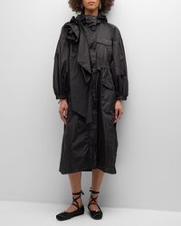 Simone Rocha - Hooded Parka Jacket With Pressed Rose Detail - Lyst