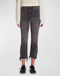 7 For All Mankind - High Rise Slim Kick Cropped Jeans - Lyst