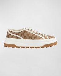 Gucci - Tennis Treck Gg Canvas Low-Top Sneakers - Lyst