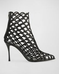 Sergio Rossi - Leather Caged Mule Sandals - Lyst