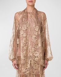 Akris - Floral Techno Lace Blouse With Tank - Lyst